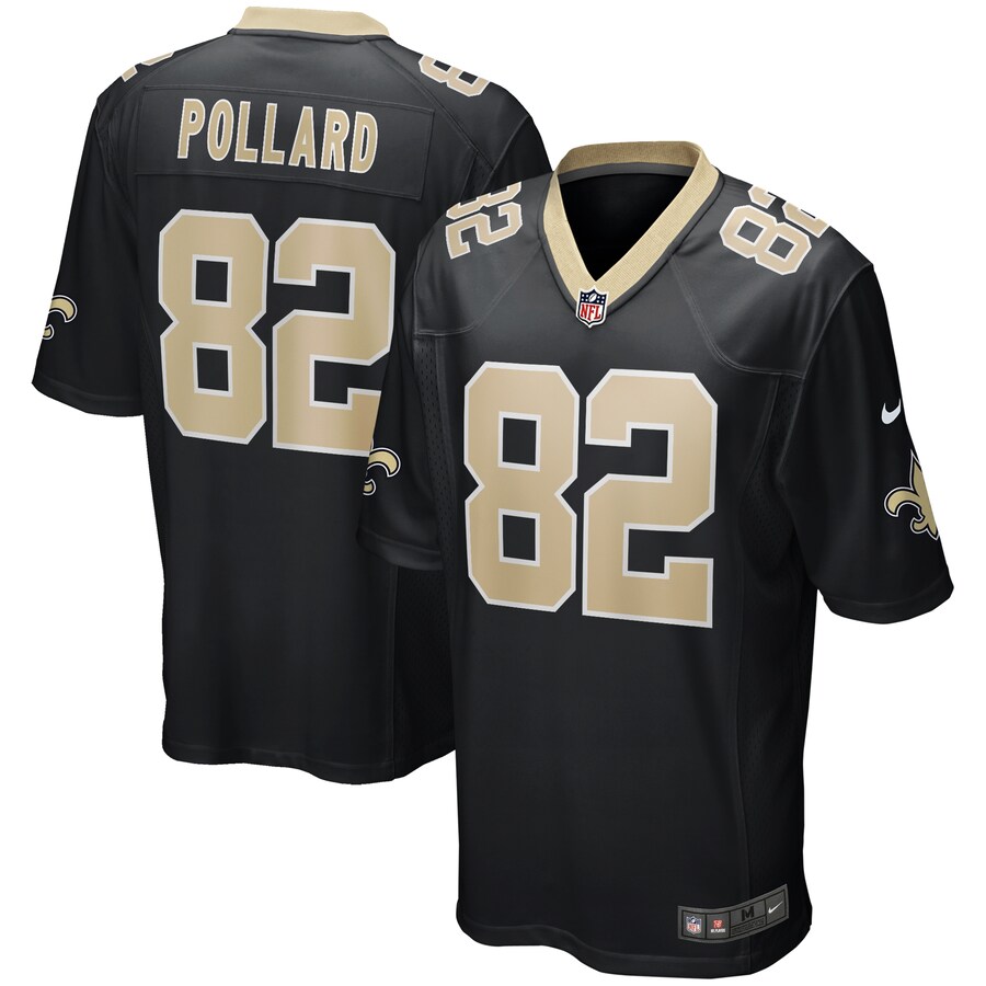 Men's New Orleans Saints Bob Pollard Nike Black Game Retired Player Jersey - Puhuasuan