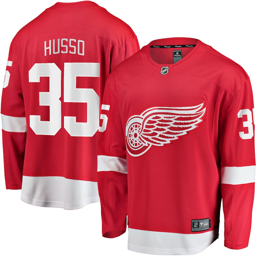 Men's Detroit Red Wings Ville Husso Fanatics Red Home Breakaway Player Jersey - Puhuasuan