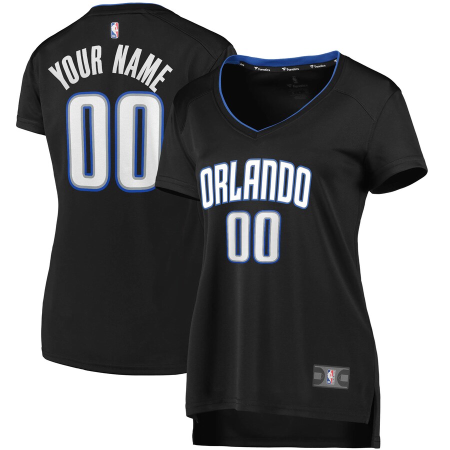 Women's Orlando Magic Fanatics Black Fast Break Replica Custom Jersey - Icon Edition - Puhuasuan