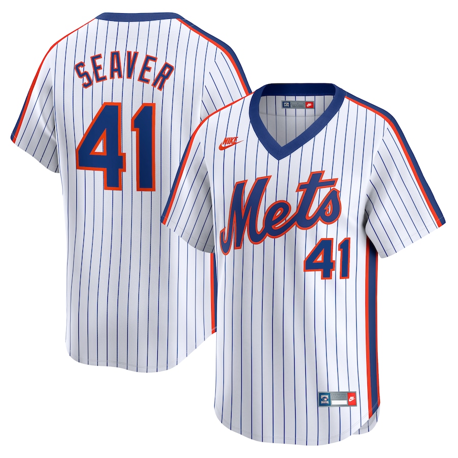 Women's New York Mets Nike White Tom Seaver Throwback Cooperstown Limited Jersey - Puhuasuan