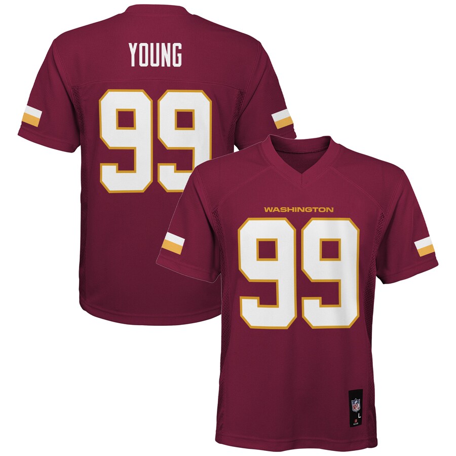 Youth Washington Commanders Chase Young Burgundy Replica Player Jersey - Puhuasuan
