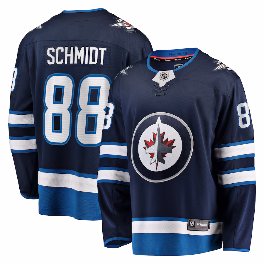 Men's Winnipeg Jets Nate Schmidt Fanatics Navy Home Premier Breakaway Player Jersey - Puhuasuan
