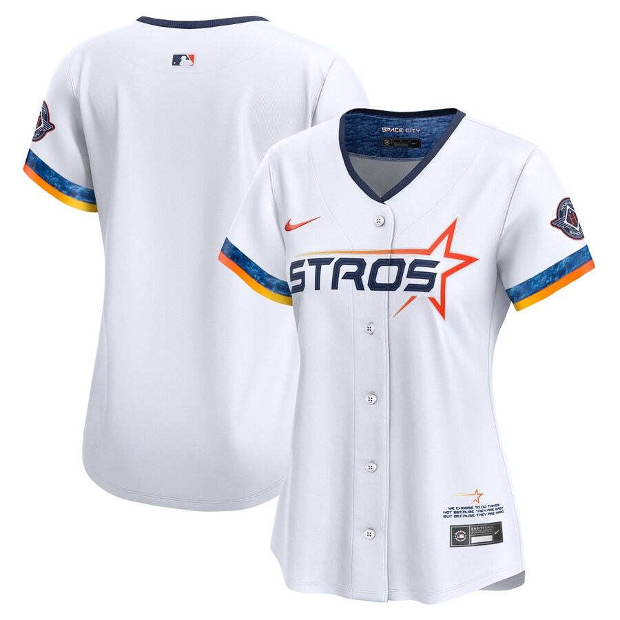 Women's Houston Astros Nike White 2025 City Connect Limited Jersey - Puhuasuan