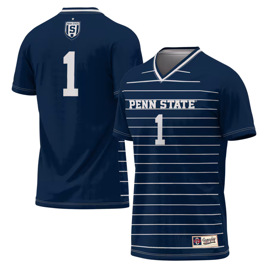 Youth GameDay Greats #1 Navy Penn State Nittany Lions Women's Soccer Lightweight Fashion Jersey - Puhuasuan