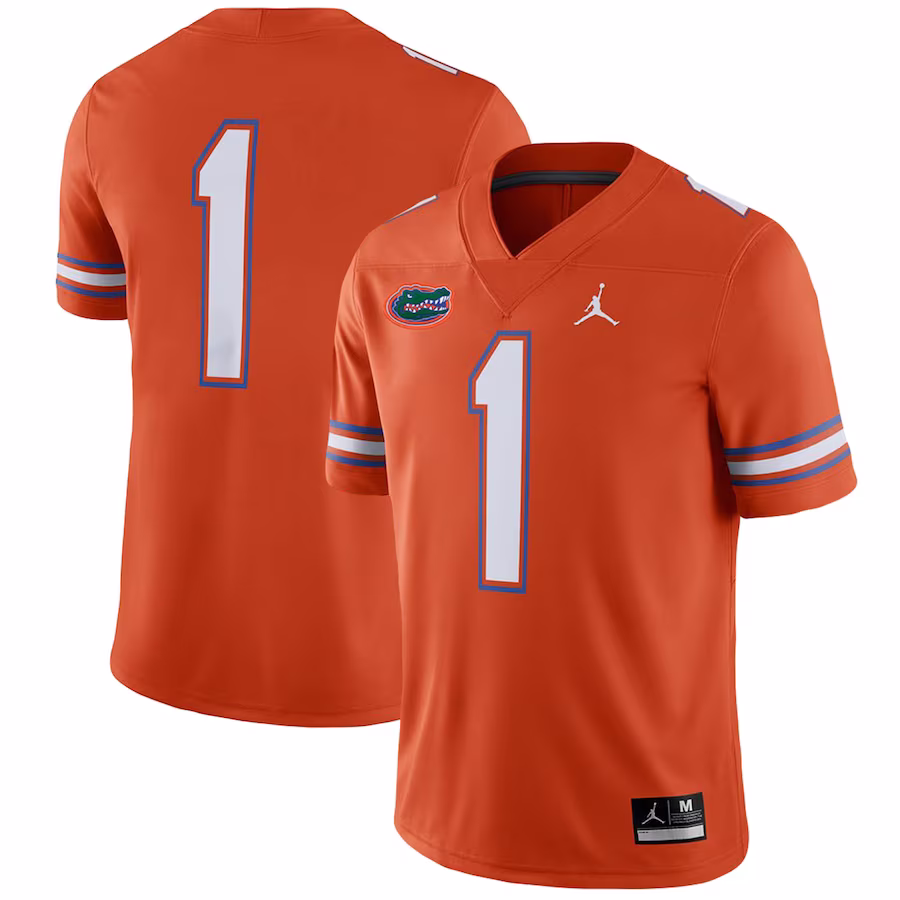 #1 Florida Gators Jordan Brand Alternate Game Jersey - Orange - Puhuasuan