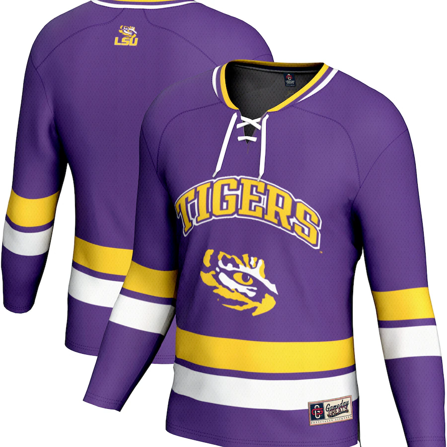 Youth  GameDay Greats Purple LSU Tigers Spirit Hockey Jersey - Puhuasuan