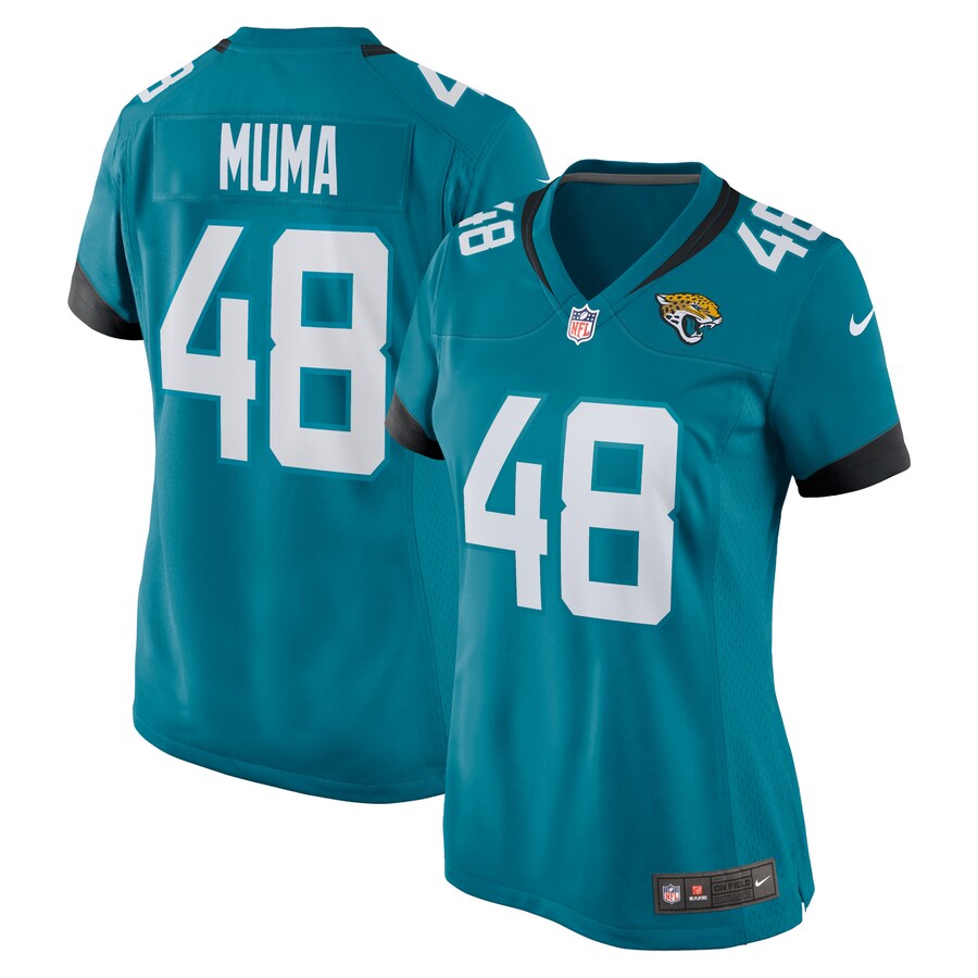 Women's Jacksonville Jaguars Chad Muma Nike Teal Game Jersey - Puhuasuan