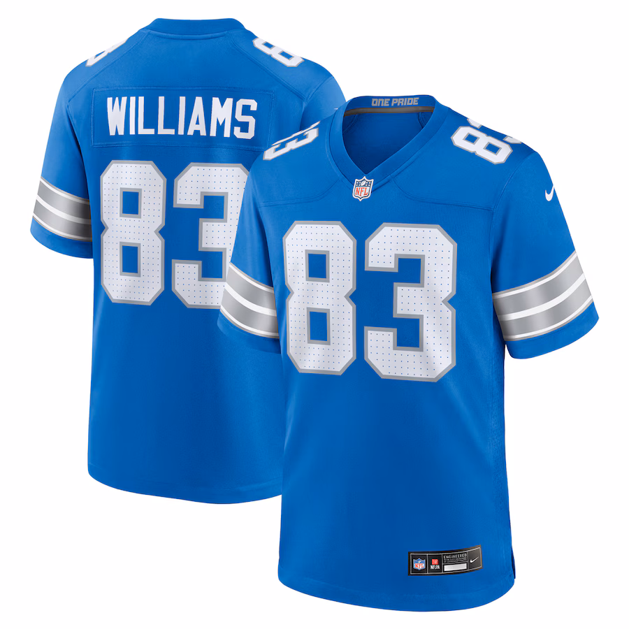 Men's Detroit Lions Isaiah Williams Nike  Blue Game Jersey - Puhuasuan