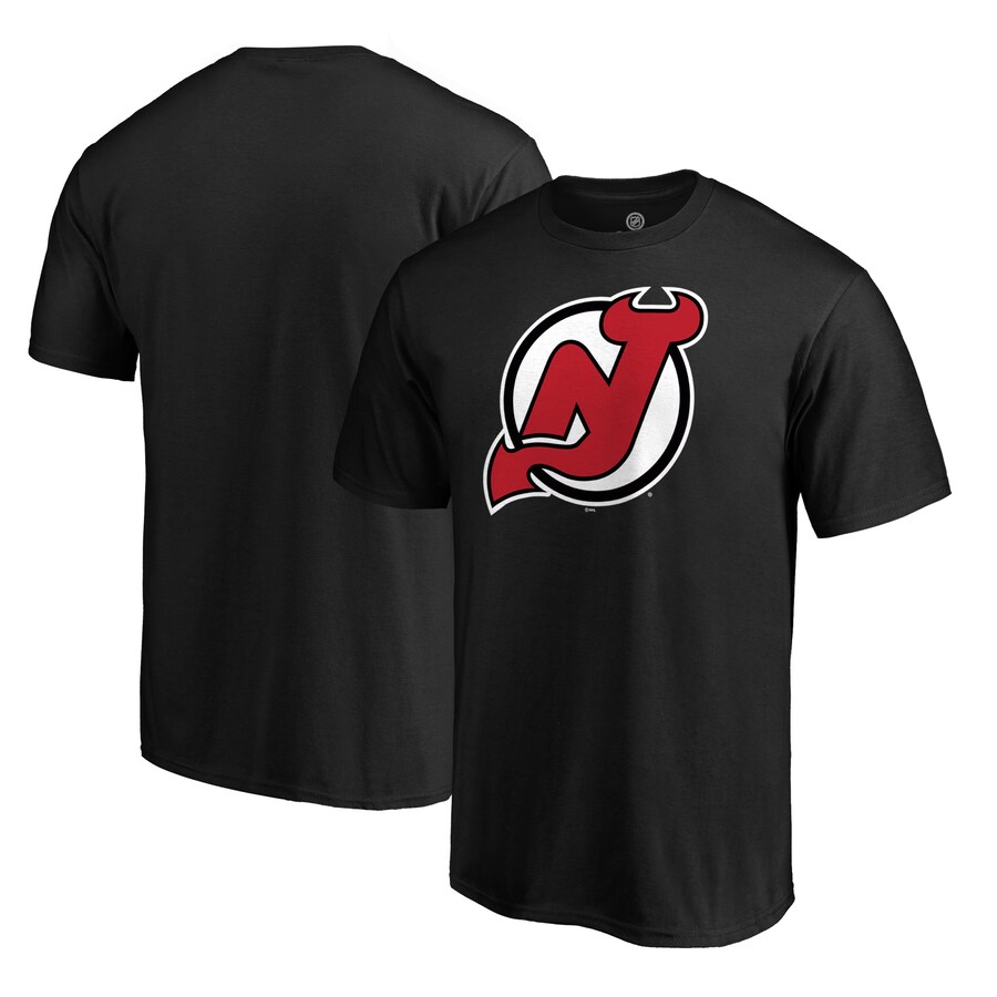 Men's New Jersey Devils Black Logo T-Shirt - Puhuasuan