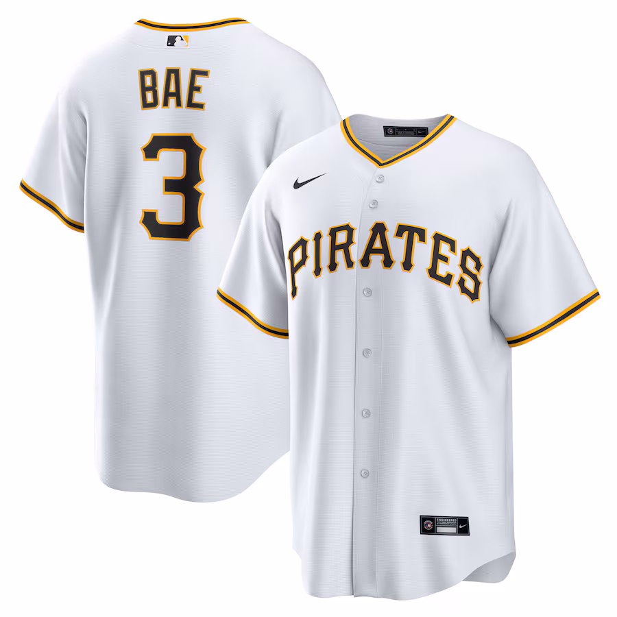 Men's Pittsburgh Pirates Ji-Hwan Bae Nike White Replica Player Jersey - Puhuasuan