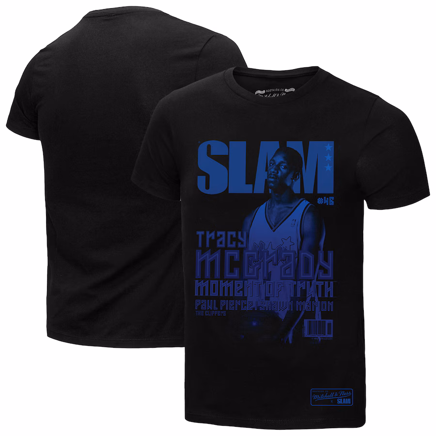 Men's Orlando Magic Tracy McGrady Mitchell & Ness Black SLAM Gradient T-Shirt - Puhuasuan