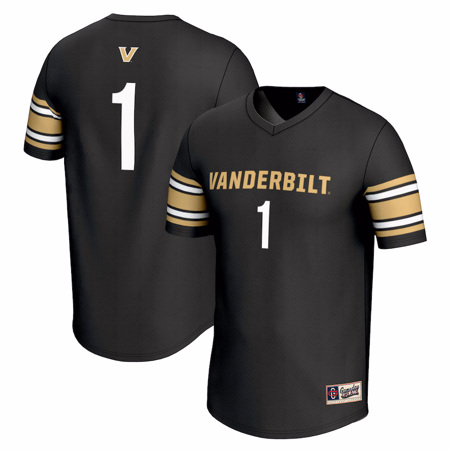 Unisex GameDay Greats #1 Black Vanderbilt Commodores Lightweight Lacrosse Jersey - Puhuasuan