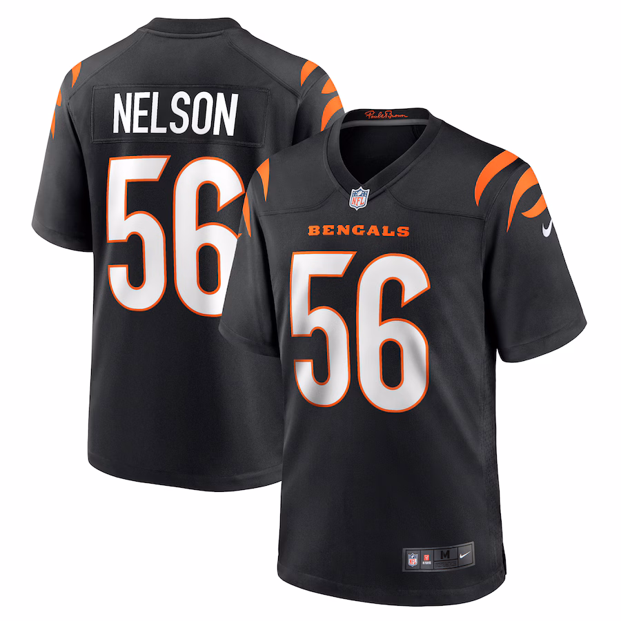 Men's Cincinnati Bengals Garrett Nelson Nike  Black  Game Jersey - Puhuasuan