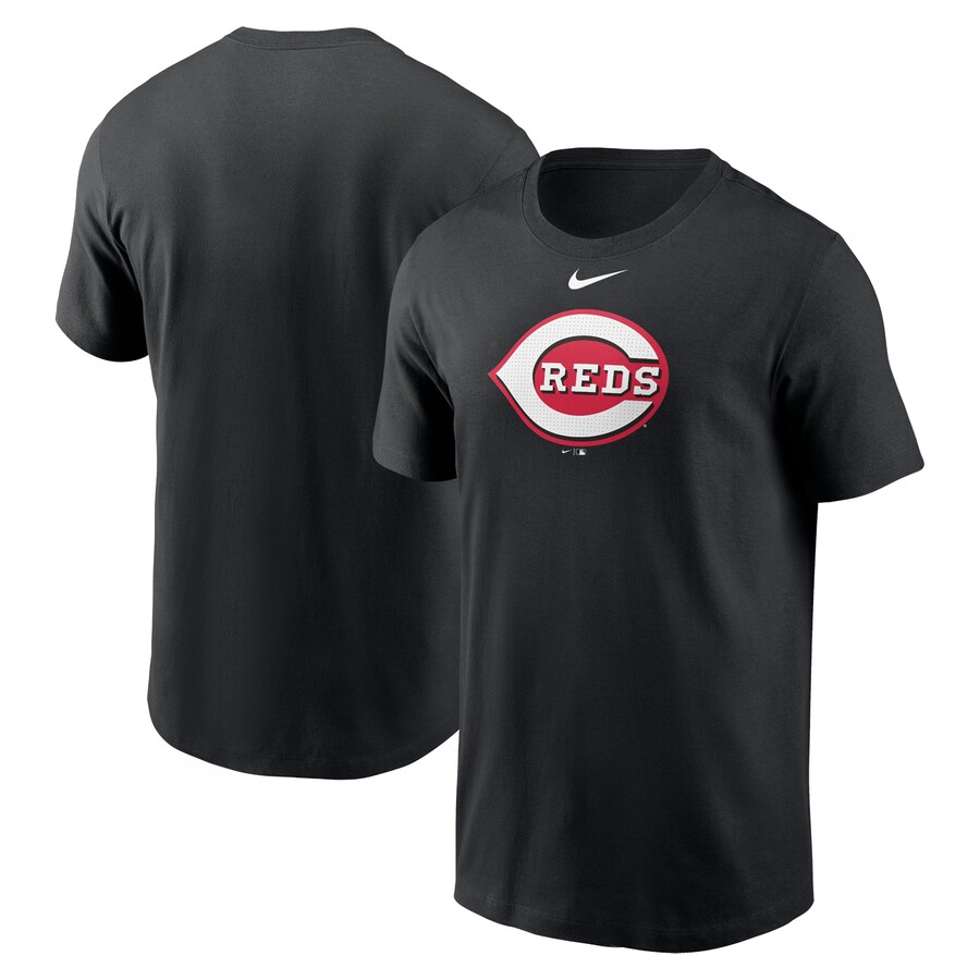 Men's Cincinnati Reds Nike Black Fuse Logo T-Shirt - Puhuasuan