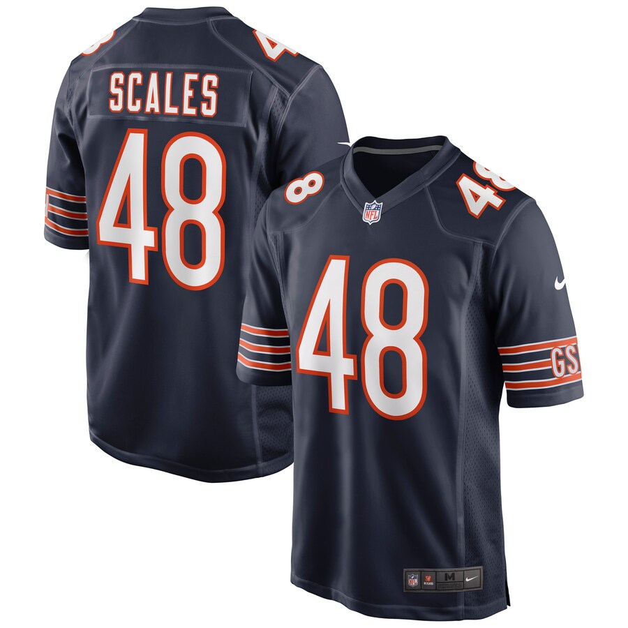 Men's Chicago Bears Patrick Scales Nike Navy Game Jersey - Puhuasuan