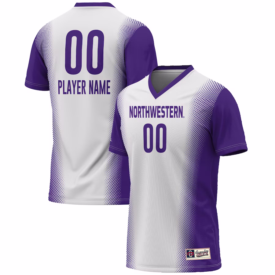 Northwestern Wildcats GameDay Greats Unisex NIL Pick-A-Player Lightweight Women's Soccer Jersey - White - Puhuasuan