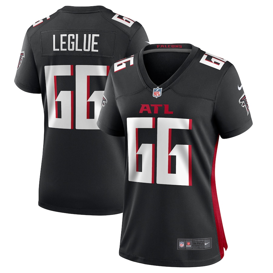Women's Atlanta Falcons John Leglue Nike  Black Team Game Jersey - Puhuasuan