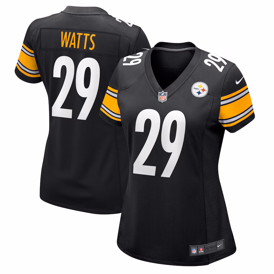 Women's Pittsburgh Steelers Ryan Watts Nike Black Game Jersey - Puhuasuan