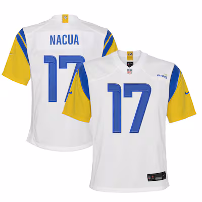 Youth Los Angeles Rams Puka Nacua Nike White Game Jersey - Puhuasuan