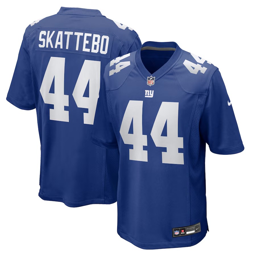 Men's New York Giants Cam Skattebo Nike Royal Team Game Player Jersey - Puhuasuan