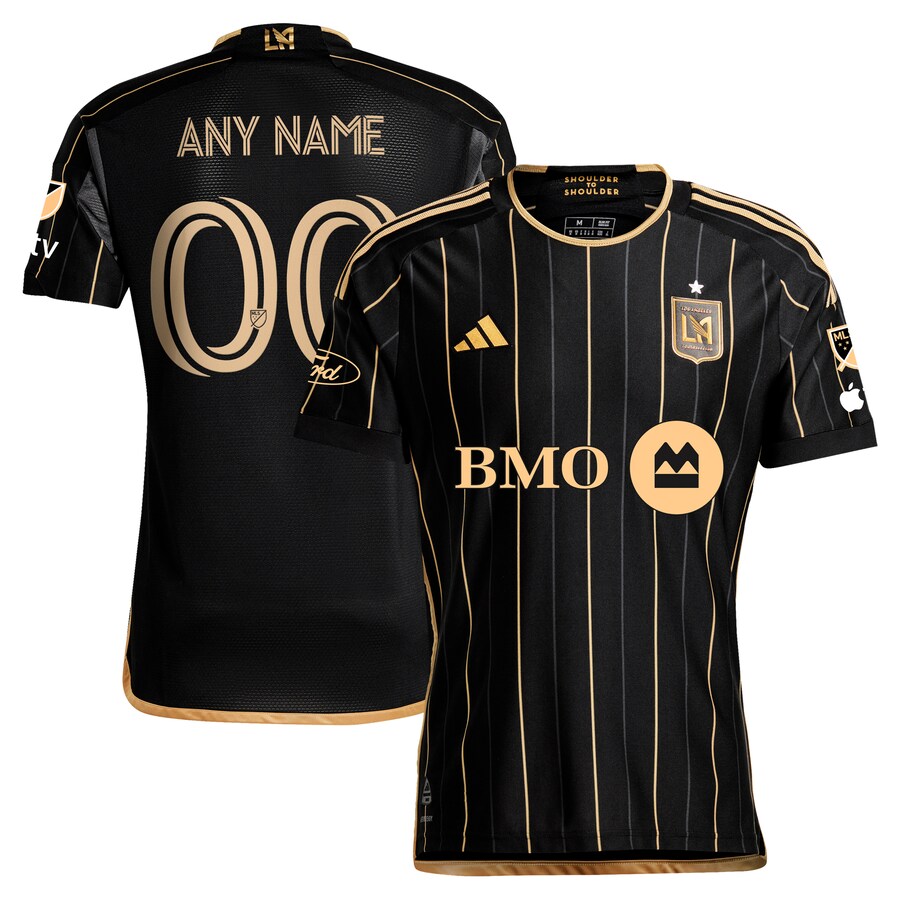 Men's LAFC  adidas Black 2024 Primary Authentic Custom Jersey - Puhuasuan