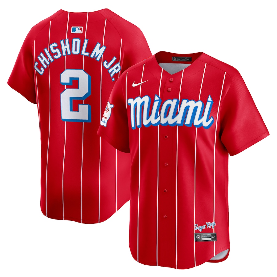 Men's Miami Marlins Jazz Chisholm Jr. Nike Red City Connect Limited Player Jersey - Puhuasuan