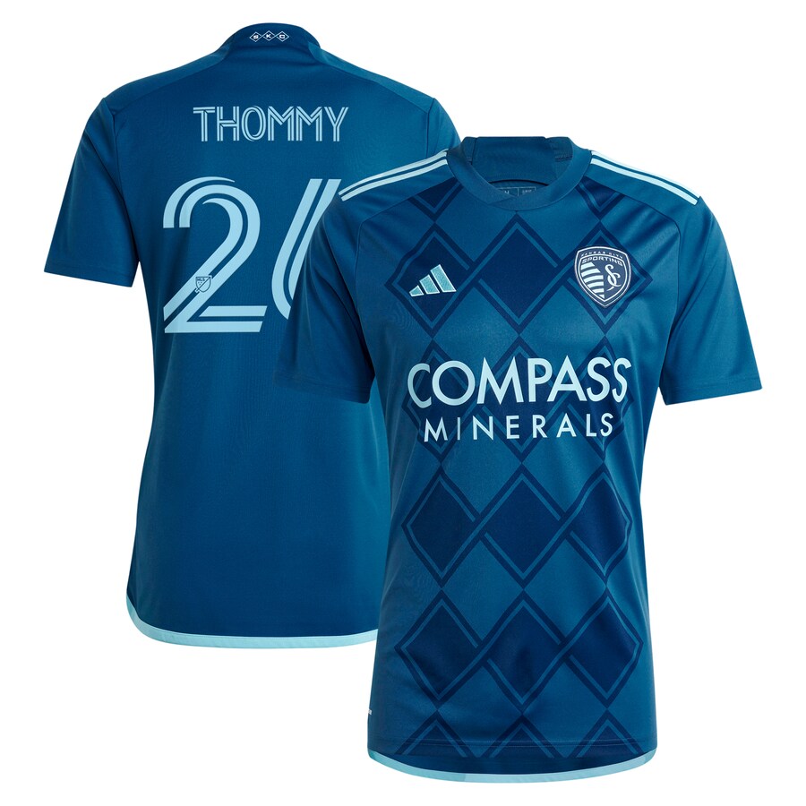 Men's Sporting Kansas City Erik Thommy adidas Navy 2024 Diamonds Our Forever Replica Player Jersey - Puhuasuan