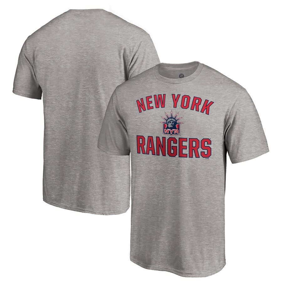 Men's New York Rangers Heather Gray Special Edition Victory Arch T-Shirt - Puhuasuan