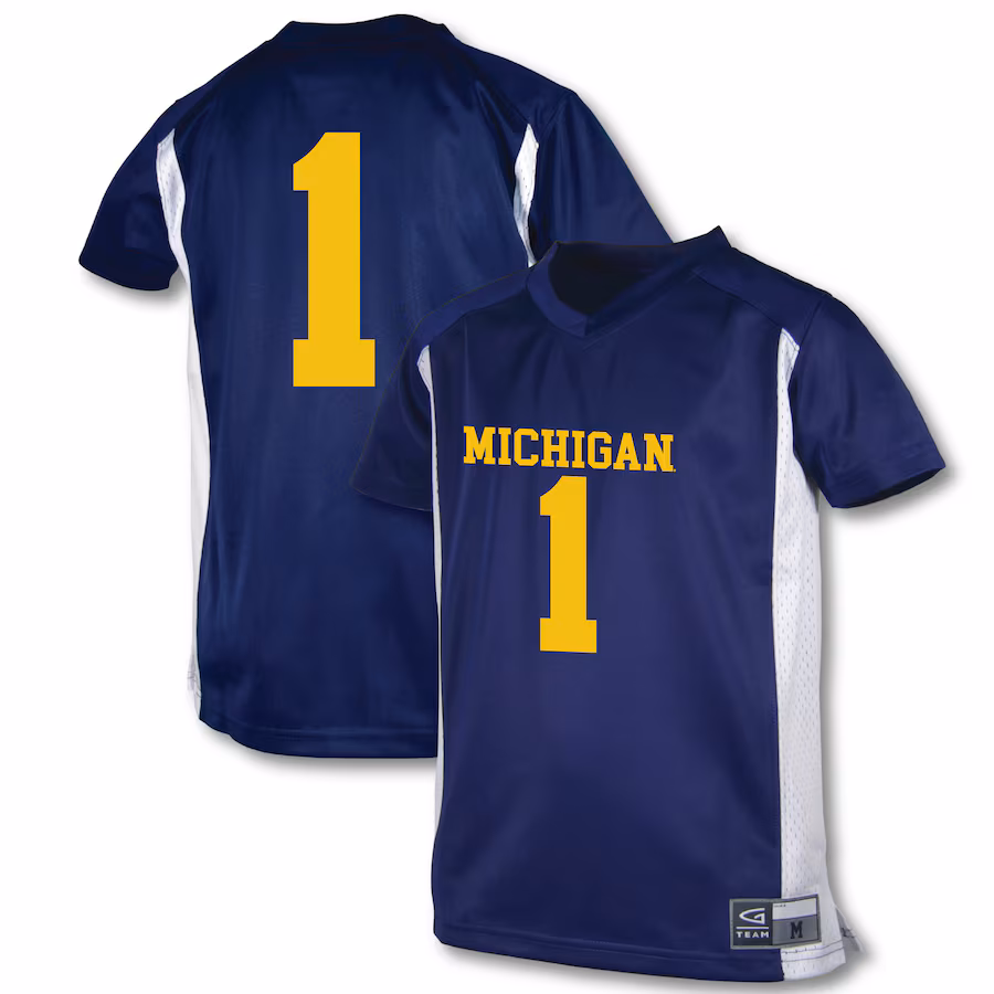 Youth Garb #1 Blue Michigan Wolverines Football Jersey - Puhuasuan