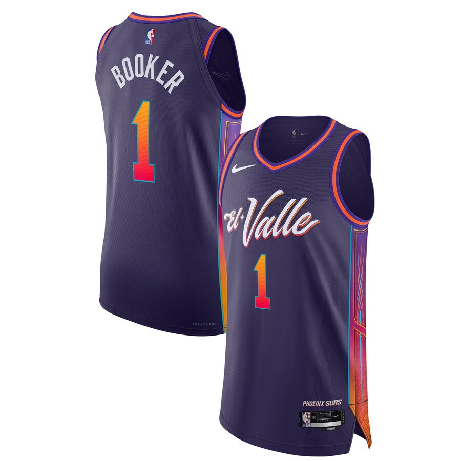 Men's Phoenix Suns Devin Booker Nike Purple  Authentic Jersey - City Edition - Puhuasuan