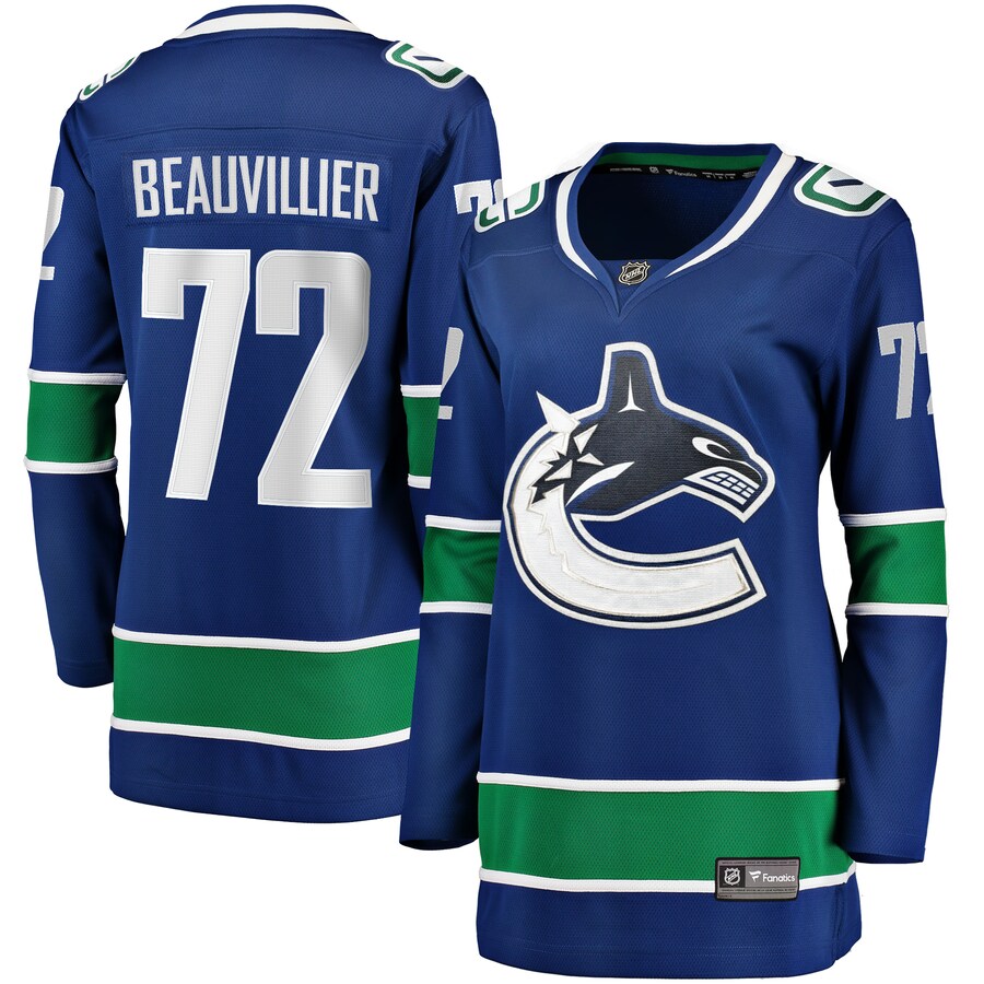 Women's Vancouver Canucks Anthony Beauvillier Fanatics Branded Blue Home Breakaway Jersey - Puhuasuan