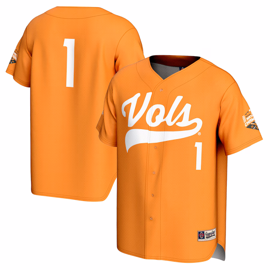 Tennessee Volunteers GameDay Greats Unisex 2024 NCAA Men’s Baseball College World Series Champions Commemorative Fashion Jersey - Tennessee Orange - Puhuasuan