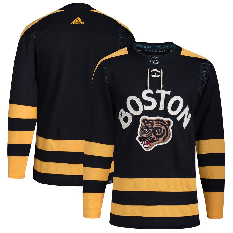 Men's Boston Bruins adidas Black 2023 Winter Classic Blank Jersey - Puhuasuan