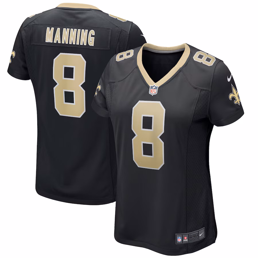 Women's New Orleans Saints Archie Manning Nike Black Game Retired Player Jersey - Puhuasuan