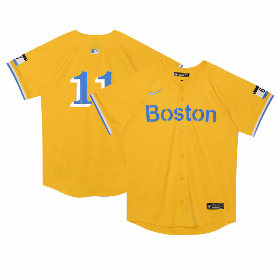 Preschool Boston Red Sox Rafael Devers Nike Gold City Connect Limited Player Jersey - Puhuasuan