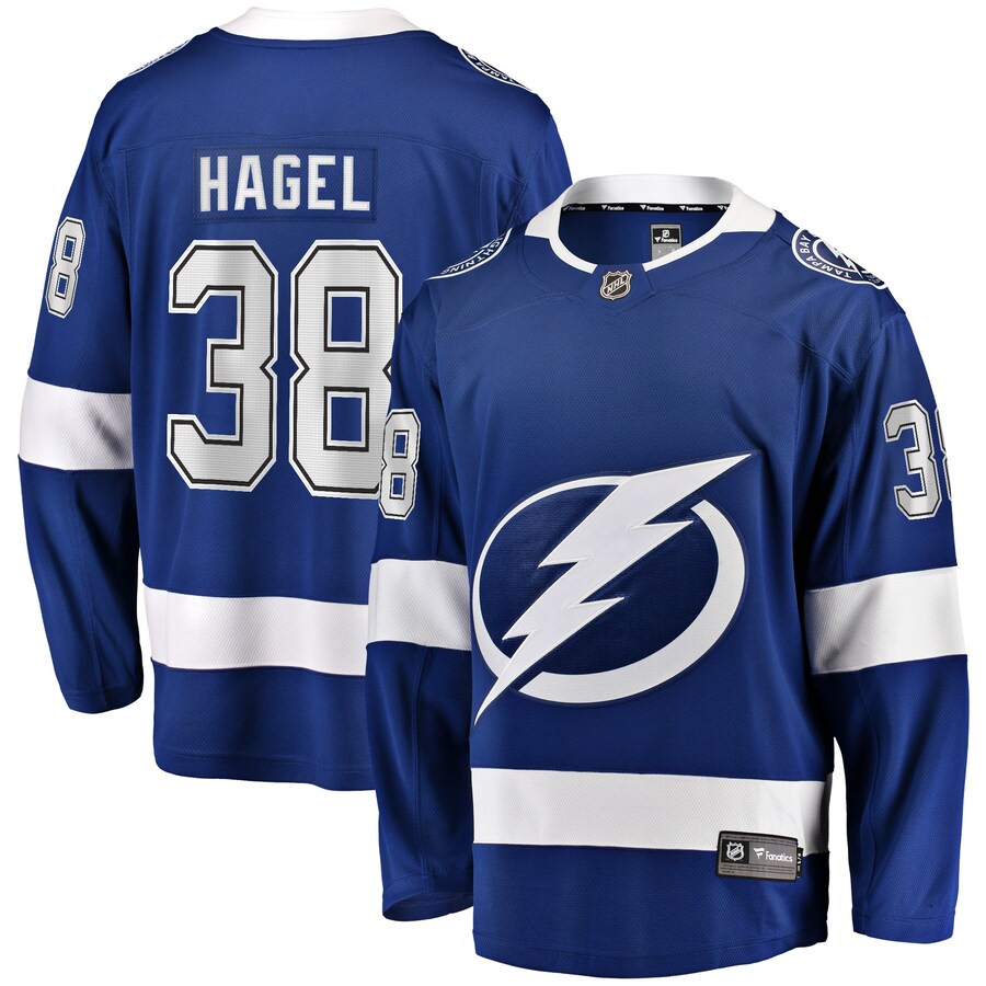 Men's Tampa Bay Lightning Brandon Hagel Fanatics Branded Blue Home Breakaway Player Jersey - Puhuasuan