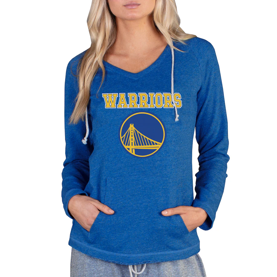 Women's Golden State Warriors Concepts Sport Royal Mainstream Terry Hooded Top - Puhuasuan