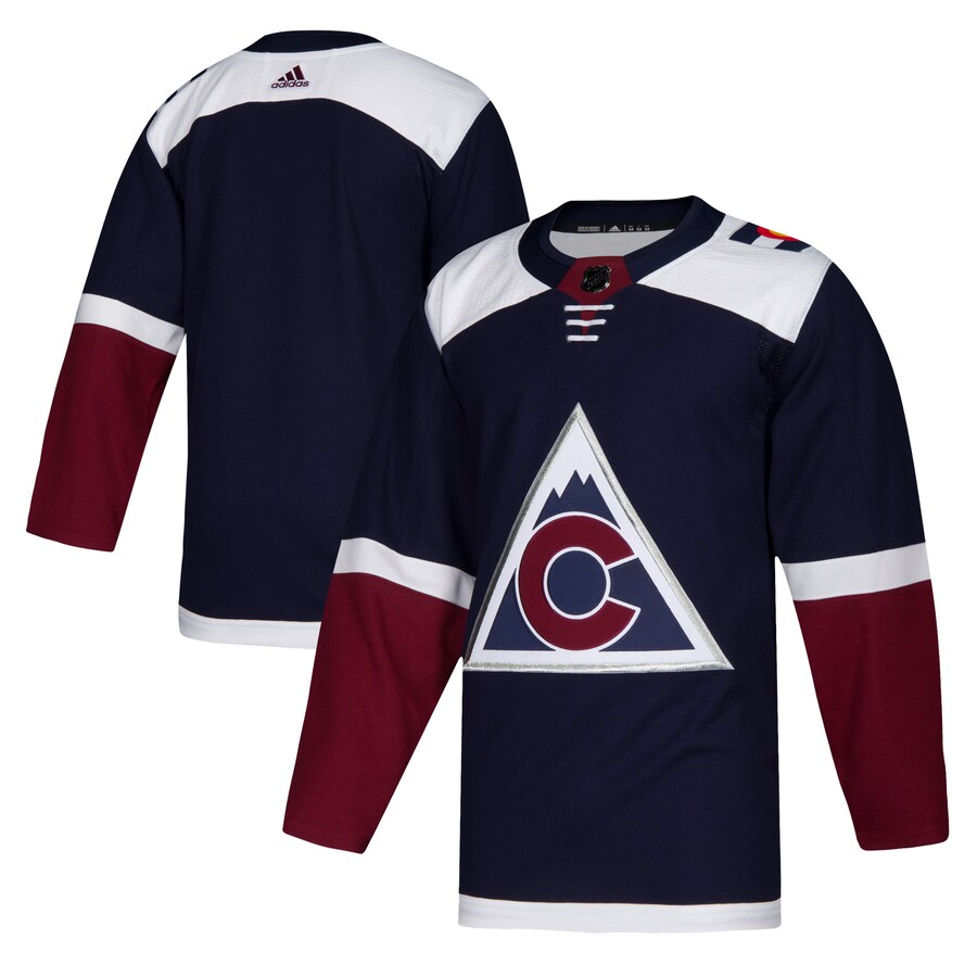 Men's Colorado Avalanche adidas Navy Alternate Authentic Jersey - Puhuasuan