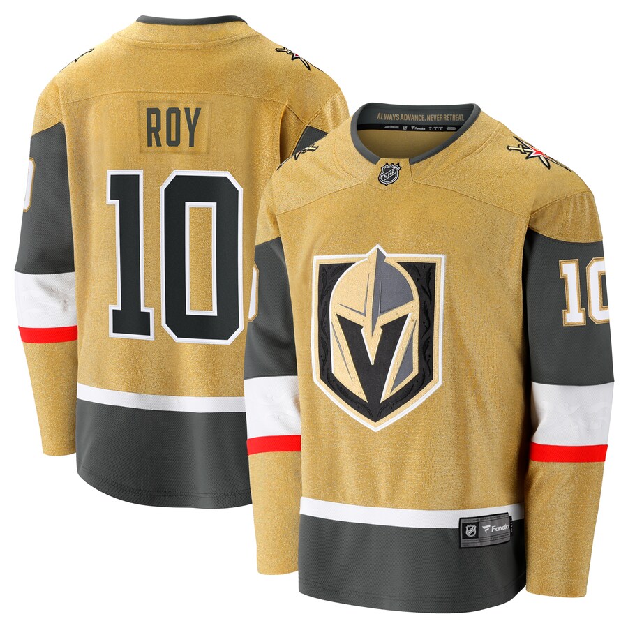 Men's Vegas Golden Knights Nicolas Roy Fanatics Branded Gold Home Breakaway Jersey - Puhuasuan