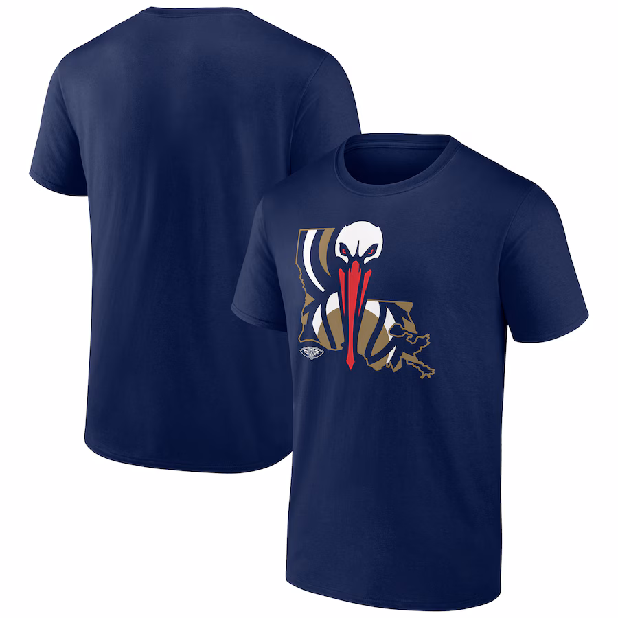 Men's New Orleans Pelicans Navy Huddle T-Shirt - Puhuasuan