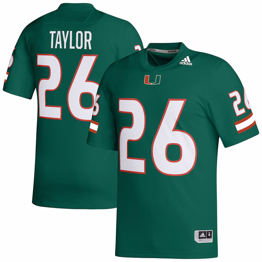 Sean Taylor Miami Hurricanes adidas Retired Football Player Jersey - Green - Puhuasuan