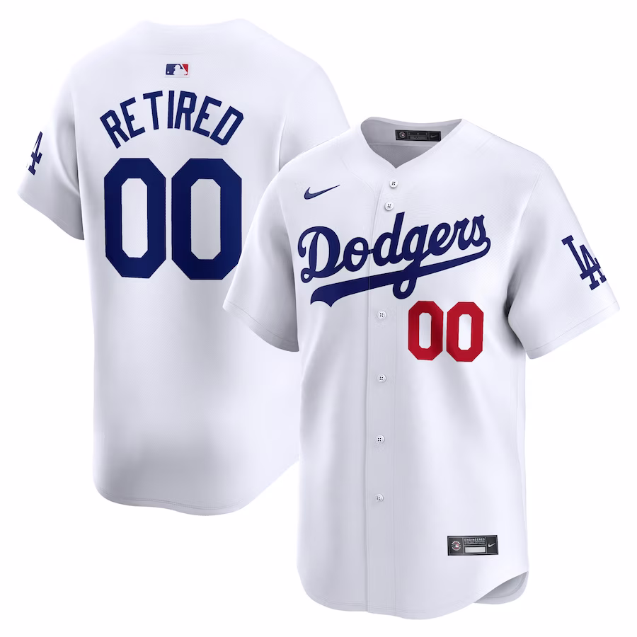 Men's Los Angeles Dodgers Nike White Home Limited Pick-A-Player Retired Roster Jersey - Puhuasuan