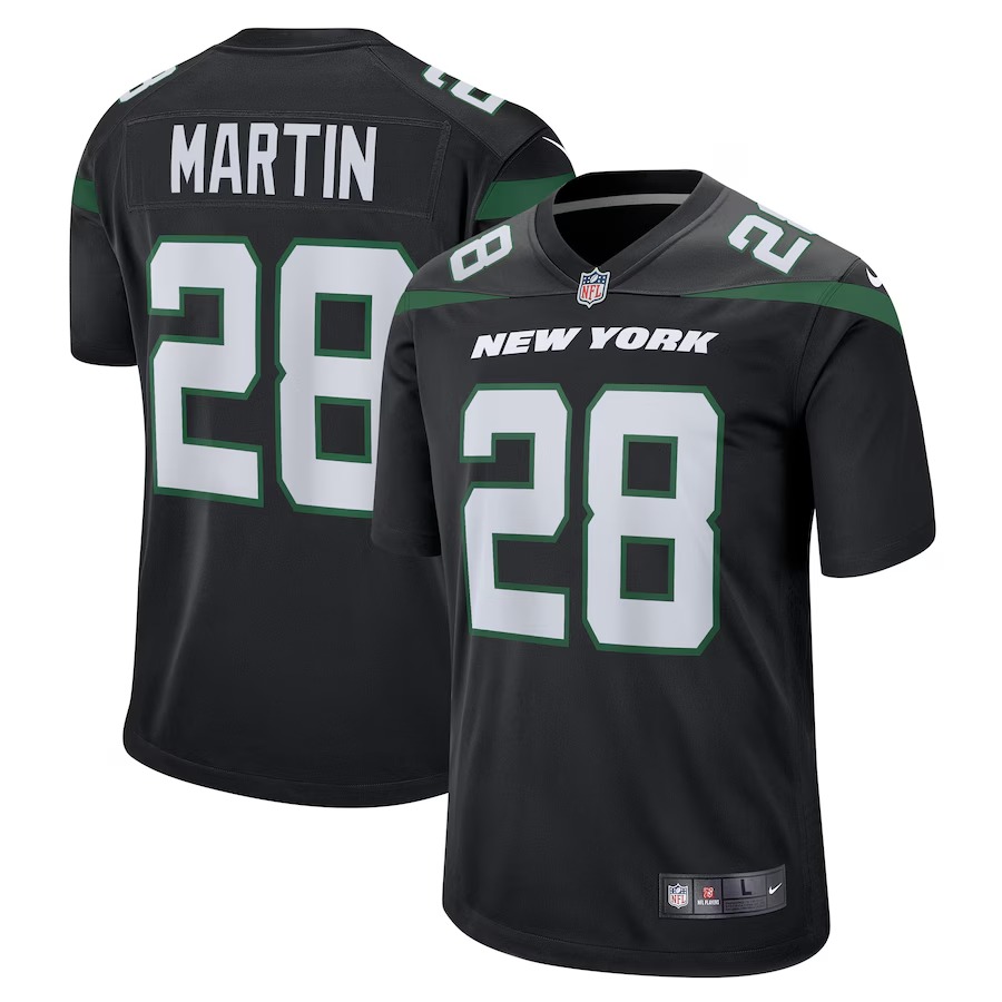 Men's New York Jets Curtis Martin Nike Black Retired Player Jersey - Puhuasuan