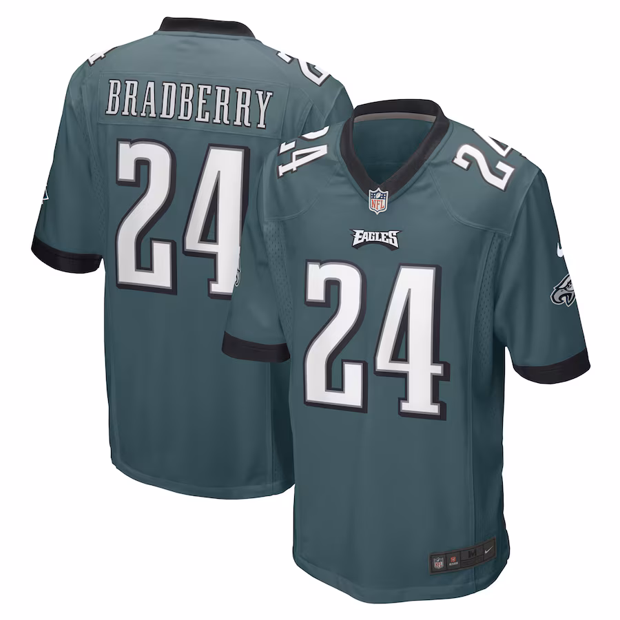 Men's Philadelphia Eagles James Bradberry Nike Midnight Green Game Player Jersey - Puhuasuan