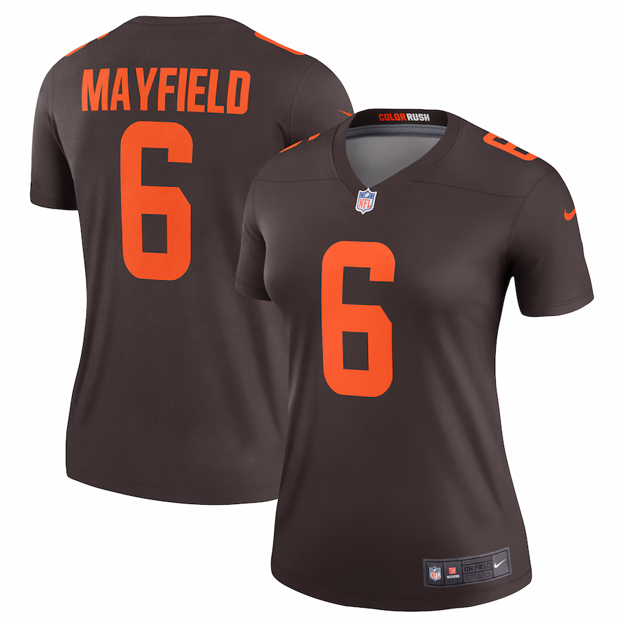 Women's Cleveland Browns Baker Mayfield Nike Brown Alternate Legend Jersey - Puhuasuan