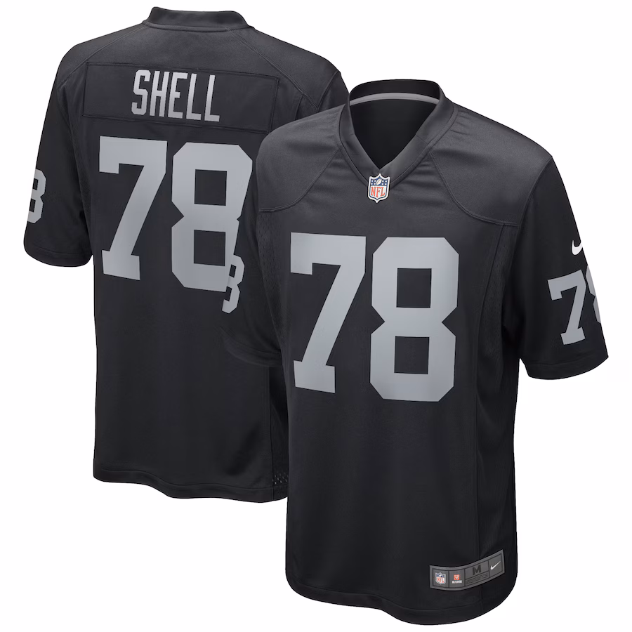 Men's Las Vegas Raiders Art Shell Nike Black Game Retired Player Jersey - Puhuasuan