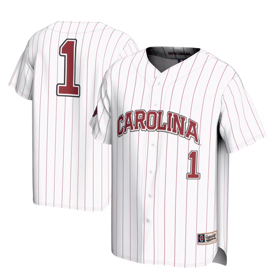 Youth GameDay Greats #1 White South Carolina Gamecocks Lightweight Baseball Fashion Jersey - Puhuasuan