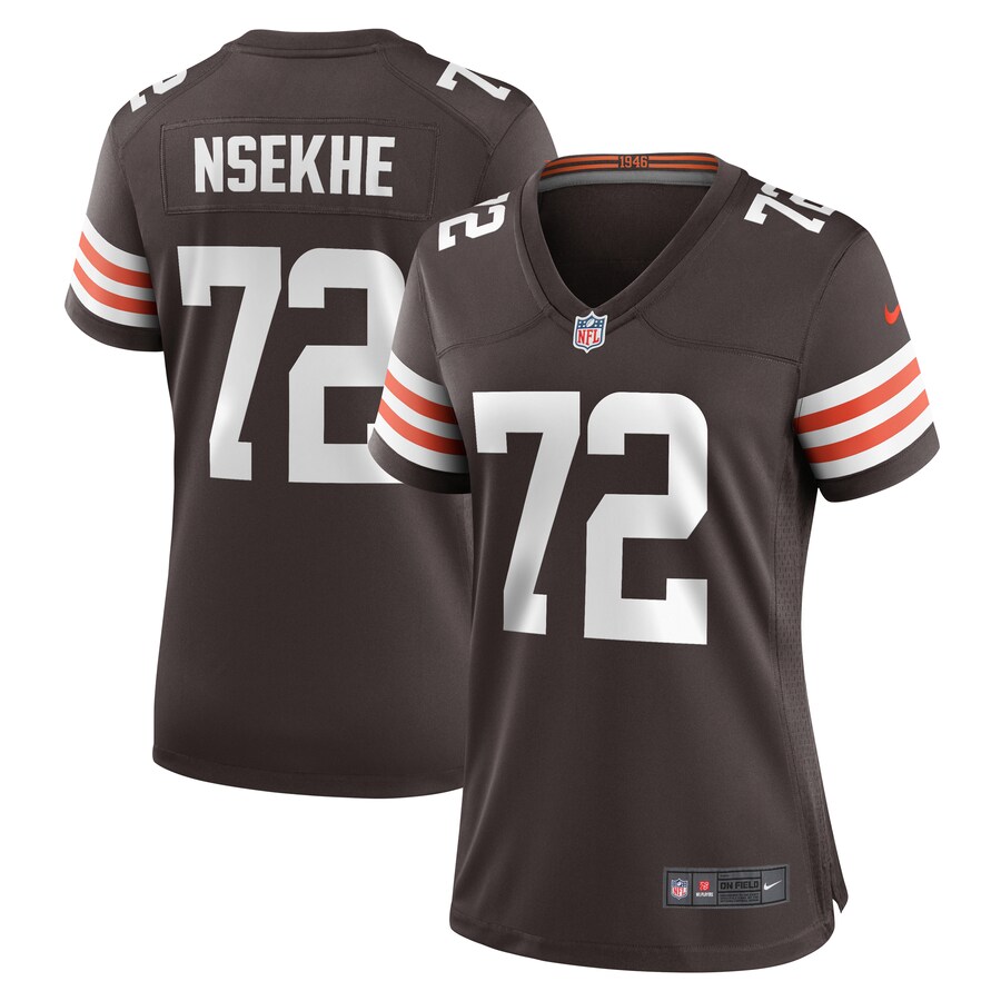 Women's Cleveland Browns Ty Nsekhe Nike  Brown  Game Jersey - Puhuasuan