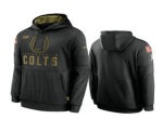 Men's Indianapolis Colts Black 2020 Salute to Service Sideline Performance Pullover Hoodie - Puhuasuan