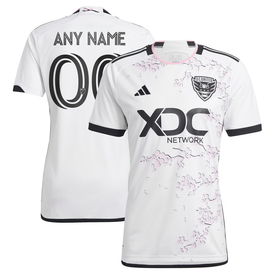 Men's D.C. United adidas White 2023 The Cherry Blossom Kit Replica Custom Jersey - Puhuasuan